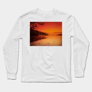 Misty Morning Sunrise photograph Long Sleeve T-Shirt